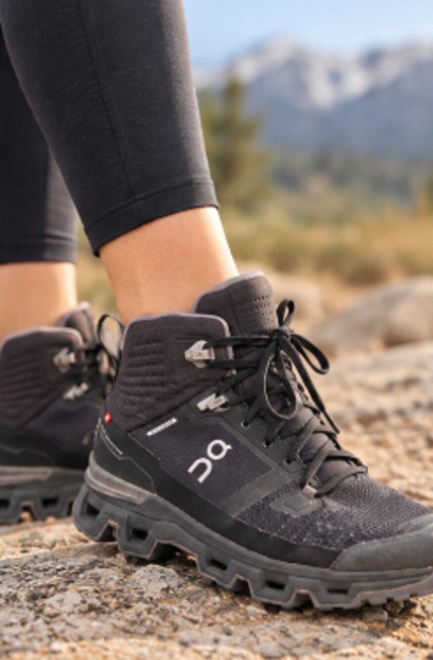 On Cloudrock 2 Waterproof Hiking Boots Women’s 8 Black Eclipse Trail